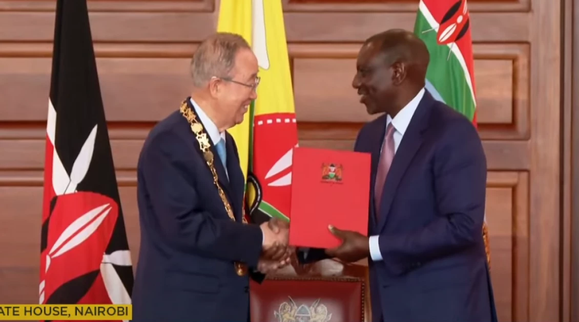 Former UN Secretary-General Ban Ki-moon Honoured with Kenya’s Highest Civilian Award
